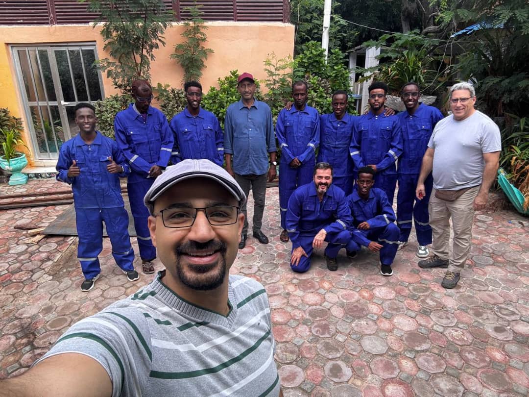 Welding skill trainees and SAWA volunteers